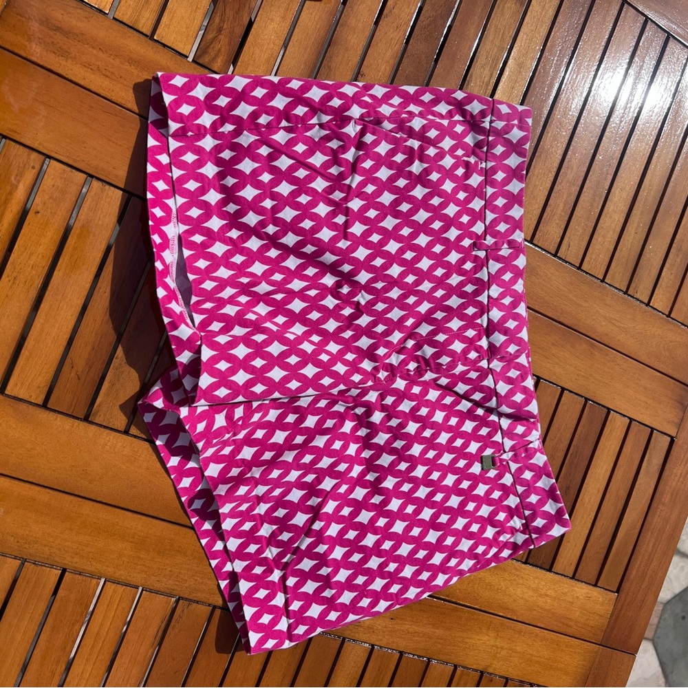 Nautica Pink and White Fabric with Gold Detail